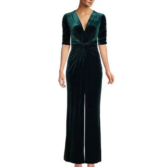 Vince Camuto Velvet Knot-Waist Jumpsuit - Picture 7 of 7